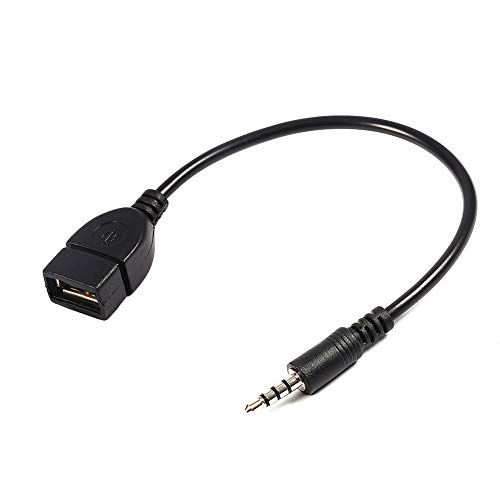 Hapivida USB auf Aux Audio Adapter, 3,5mm Männlicher AUX Audio Stecker Autoradio Musical USB A auf Adapter, USB zu Aux Audio Adapter für Car Stereos, Auto-GPS, CD, DVD Audio von Hapivida