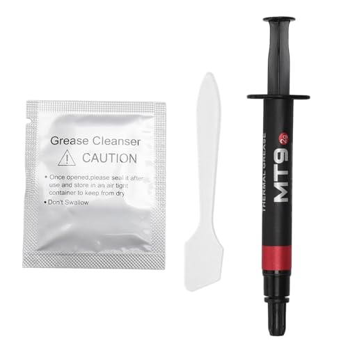 Hapivida Wärmeleitpaste, 2 g Silikonfett, Wärmeleitkleber mit Schaber, Hochleistungskühlkörper auf Kohlenstoffbasis für GPU-CPU-Prozessor-Grafikkarte Hapivida Wärmeleitpaste, 2 g Silikonfett, Wärmeleitkleber mit Schaber, Hochleistungskühlkörper auf Kohlenstoffbasis für GPU-CPU-Prozessor-Grafikkarte von Hapivida