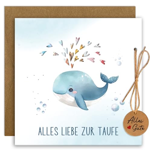 Happirra Geldgeschenke Verpackung Taufe Geschenk Junge, Taufkarte Junge Geldgeschenk Taufe mit Umschlägen, Taufgeschenke Jungen Patenkind Glückwunschkarten zur Taufe, Geschenk Taufe Junge von Happirra