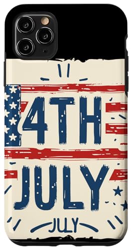 Hülle für iPhone 11 Pro Max Fantastischer Stempel zum 4. Juli für patriotische Parade-Liebhaber von Happy 4th of July