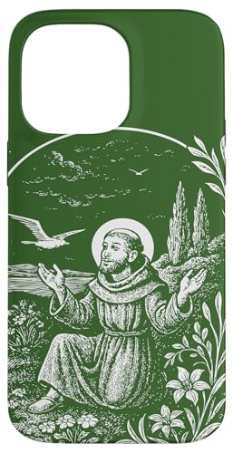 Heiliger Franziskus von Assisi Vintage Saints Katholische Ökologie Tiere Hülle für iPhone 14 Pro Max von Happy Catholics