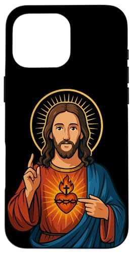 Heiliges Herz Jesu Christi Katholische Kunst Hülle für iPhone 16 Pro Max Heiliges Herz Jesu Christi Katholische Kunst Hülle für iPhone 16 Pro Max von Happy Catholics