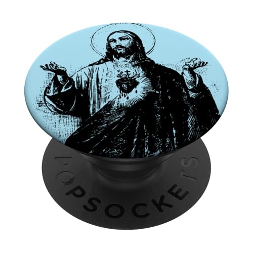 Heiliges Herz Jesu Christi Vintage Kunst katholisch PopSockets Klebender PopGrip Heiliges Herz Jesu Christi Vintage Kunst katholisch PopSockets Klebender PopGrip von Happy Catholics