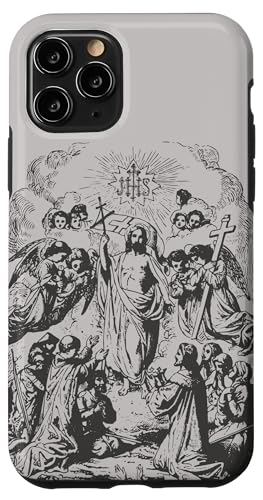 Hülle für iPhone 11 Pro Jesus Christus der König IHS Cross Catholic Vintage von Happy Catholics