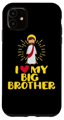 Hülle für iPhone 11 Süßer Jesus Christus I Love My Big Brother katholisch von Happy Catholics