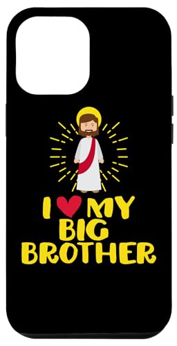 Hülle für iPhone 15 Plus Süßer Jesus Christus I Love My Big Brother katholisch von Happy Catholics