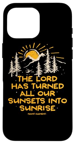 Saint Clement Katholischer Heiliger Zitat Sonnenuntergang Abenteuer Hülle für iPhone 16 Pro Max von Happy Catholics