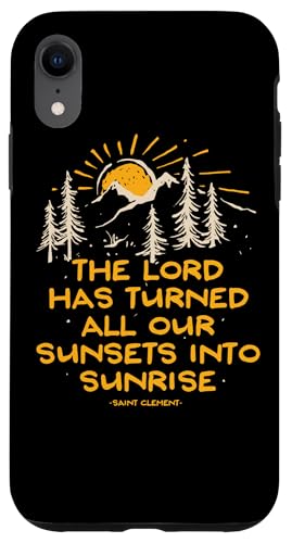 Saint Clement Katholischer Heiliger Zitat Sonnenuntergang Abenteuer Hülle für iPhone XR Saint Clement Katholischer Heiliger Zitat Sonnenuntergang Abenteuer Hülle für iPhone XR von Happy Catholics