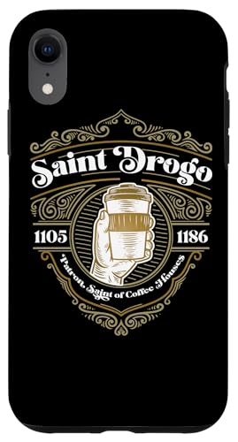 Saint Drogo Patron Saint Coffee Geschenk Katholisches Haus Hülle für iPhone XR von Happy Catholics