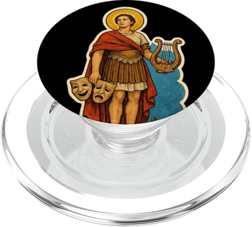 St Genesius Schutzpatron der Schauspieler Theater Comics katholisch PopSockets PopGrip für MagSafe von Happy Catholics