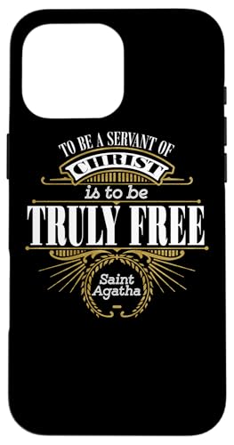 St. Agatha von Sizilien geben wirklich katholische Heilig Hülle für iPhone 16 Pro Max von Happy Catholics