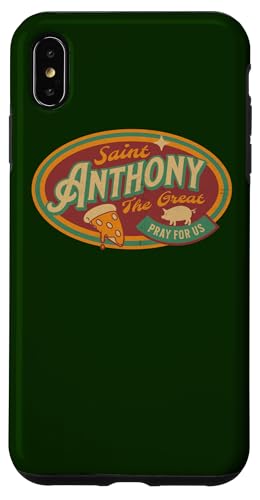 St. Antonius, der Schutzpatron des Großen Abtes, Farmers, Retro Pizza Hülle für iPhone XS Max St. Antonius, der Schutzpatron des Großen Abtes, Farmers, Retro Pizza Hülle für iPhone XS Max von Happy Catholics