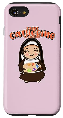 St. Catherine of Bologna Schutzpatron Saint Artists Cute Catholic Hülle für iPhone SE (2020) / 7 / 8 von Happy Catholics