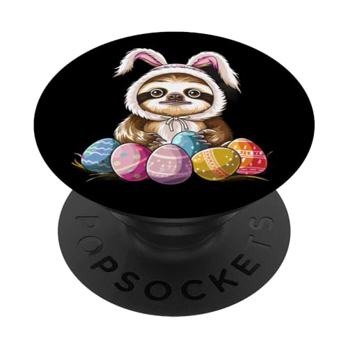 Frohe Ostern Häschen Faultier Osterhase Osterkostüm PopSockets mit austauschbarem PopGrip von Happy Easter Day Celebration