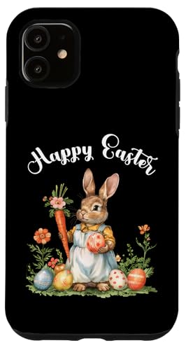 Happy Easter Bunny Karotte Ostereier Osterhase Kunstwerk Hülle für iPhone 11 von Happy Easter Day Celebration