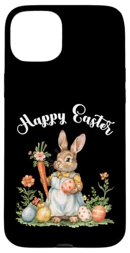 Happy Easter Bunny Karotte Ostereier Osterhase Kunstwerk Hülle für iPhone 15 Plus von Happy Easter Day Celebration