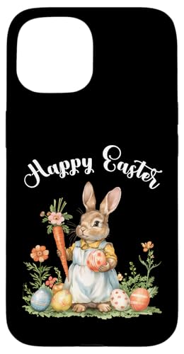 Happy Easter Bunny Karotte Ostereier Osterhase Kunstwerk Hülle für iPhone 15 von Happy Easter Day Celebration