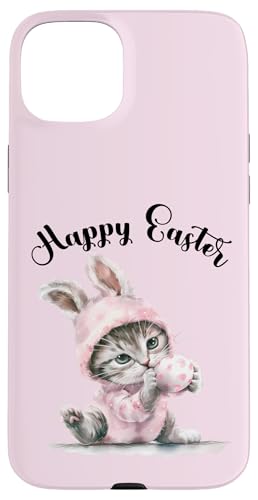 Osterhase Osterkostüm Eiersuche süße Katze Frohe Ostern Hülle für iPhone 15 Plus von Happy Easter Day Celebration