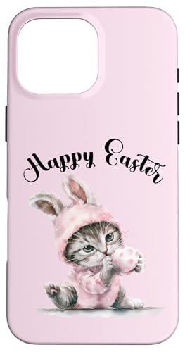 Osterhase Osterkostüm Eiersuche süße Katze Frohe Ostern Hülle für iPhone 16 Pro Max von Happy Easter Day Celebration