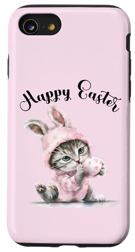 Osterhase Osterkostüm Eiersuche süße Katze Frohe Ostern Hülle für iPhone SE (2020) / 7 / 8 von Happy Easter Day Celebration