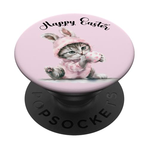 Osterhase Osterkostüm Eiersuche süße Katze Frohe Ostern PopSockets Klebender PopGrip Osterhase Osterkostüm Eiersuche süße Katze Frohe Ostern PopSockets Klebender PopGrip von Happy Easter Day Celebration