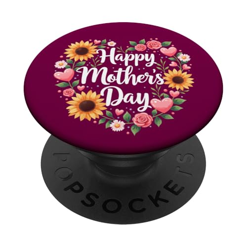 Floral Sunflowers Shirt for Mom Grandma Happy Mother's Day PopSockets Klebender PopGrip Floral Sunflowers Shirt for Mom Grandma Happy Mother's Day PopSockets Klebender PopGrip von Happy Mother's Day Mama Floral Gift Tees