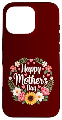 Happy Mother's Day Mama, süßes Blumenmuster für Ehefrau, Mama oder Oma Hülle für iPhone 16 Pro von Happy Mother's Day Mama Floral Gift Tees