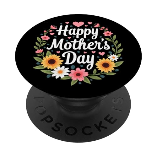 Happy Mother's Day Mama Blumenhemd für Mama Mama Oma PopSockets Klebender PopGrip von Happy Mother's Day Mama Floral Gift Tees