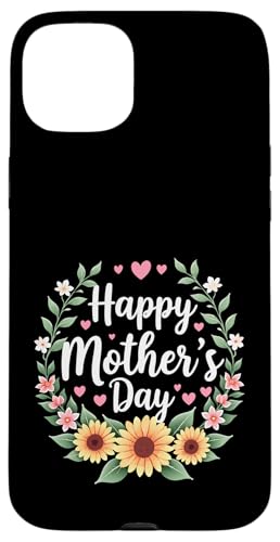 Happy Mother's Day Sonnenblumen Shirt für Frau Mama und Oma Hülle für iPhone 15 Plus von Happy Mother's Day Mama Floral Gift Tees