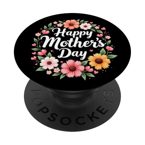 Happy Mother's Day Sonnenblumen Shirt für Frau Mama und Oma PopSockets Klebender PopGrip von Happy Mother's Day Mama Floral Gift Tees