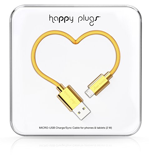 Happy Plugs Deluxe Micro USB auf USB Ladekabel Datenkabel Sync-Kabel Kompatibel mit Android, BlackBerry und Windows Smartphones, Tablets, MP3-Playern und Digitalkameras - Gold Happy Plugs Deluxe Micro USB auf USB Ladekabel Datenkabel Sync-Kabel Kompatibel mit Android, BlackBerry und Windows Smartphones, Tablets, MP3-Playern und Digitalkameras - Gold von Happy Plugs