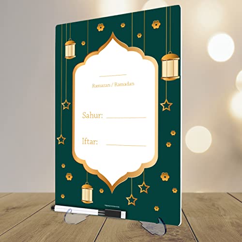 Happy Print Store Ramadan Kalender ''Grün'' aus Acrylglas (abwischbar), 21x29,7cm von Happy Print Store