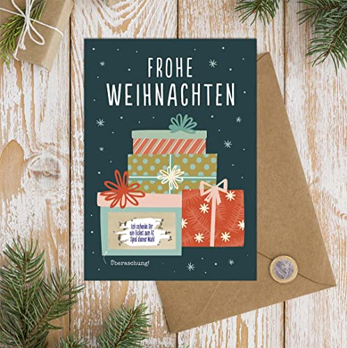 Weihnachts Rubbelkarte 3er Set von Happy Print Store