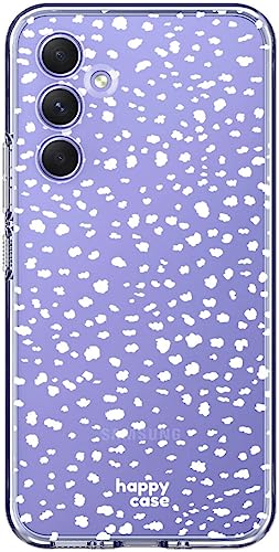 HappyCase Cute Dots Print Case Fit for Samsung Galaxy A54 | Flexibel TPU | Stylisches Back Cover von HappyCase