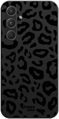 HappyCase Cute Leopard Black Print Case Case for Samsung Galaxy A55 | Flexibles TPU | Stylish Back Cover von HappyCase
