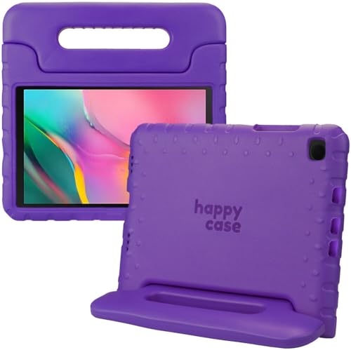 HappyCase Kinder Tablet Hülle Geeignet für Samsung Galaxy Tab A 10.1 (2019) | Kinderfreundliche Hülle | Schutzhülle | Kinderhülle | mit Griff und Ständer | Lila von HappyCase