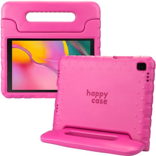 HappyCase Kinder Tablet Hülle Geeignet für Samsung Galaxy Tab A 10.1 (2019) | Kinderfreundliche Hülle | Schutzhülle | Kinderhülle | mit Griff und Ständer | Rosa von HappyCase