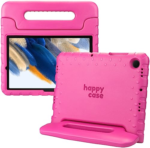 HappyCase Kinder Tablet Hülle Geeignet für Samsung Galaxy Tab A8 | Kinderfreundliche Hülle | Schutzhülle | Kinderhülle | mit Griff und Ständer | Rosa von HappyCase