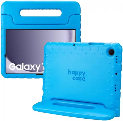 HappyCase Kinder Tablet Hülle Geeignet für Samsung Galaxy Tab A9 Plus | Kinderfreundliche Hülle | Schutzhülle | Kinderhülle | mit Griff und Ständer | Blau von HappyCase