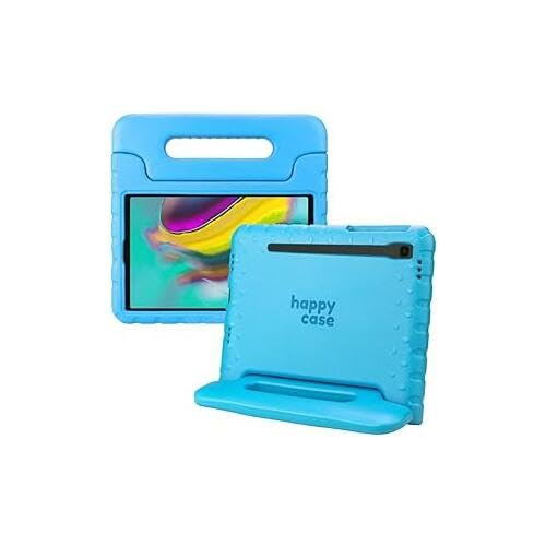 HappyCase Kinder Tablet Hülle Geeignet für Samsung Galaxy Tab S5e | Kinderfreundliche Hülle | Schutzhülle | Kinderhülle | mit Griff und Ständer | Blau von HappyCase