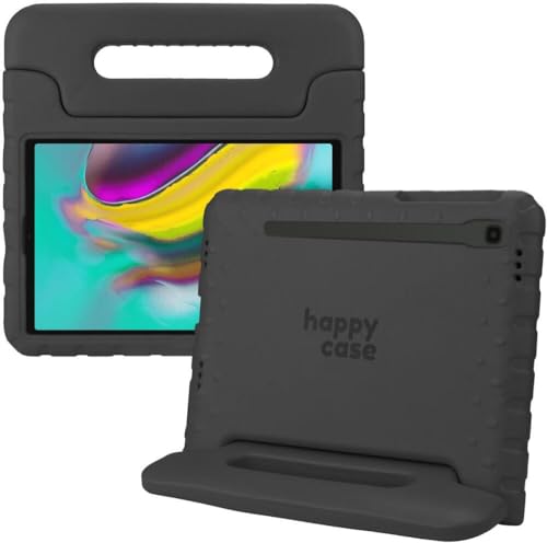 HappyCase Kinder Tablet Hülle Geeignet für Samsung Galaxy Tab S5e | Kinderfreundliche Hülle | Schutzhülle | Kinderhülle | mit Griff und Ständer | Schwarz von HappyCase