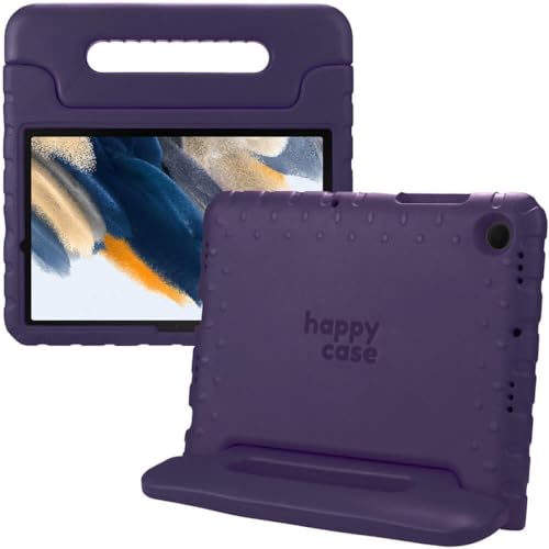 HappyCase Kinder Tablet Hülle Geeignet für Samsung Tab A8 | Kinderfreundliche Hülle | Schutzhülle | Kinderhülle | mit Griff und Ständer | Lila von HappyCase