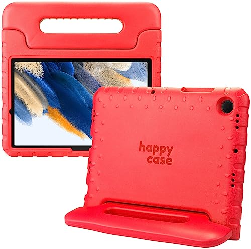 HappyCase Kinder Tablet Hülle Geeignet für Samsung Tab A8 | Kinderfreundliche Hülle | Schutzhülle | Kinderhülle | mit Griff und Ständer | Rot von HappyCase