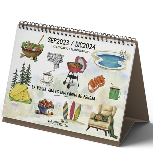 HappyMots Tischkalender 2023 2024 | 16 Monate Sep. 2023 bis Dez. 2024 | Kalender 2024 Monatsplaner | A5-Größe | Mit Platz zum Notieren HappyMots Tischkalender 2023 2024 | 16 Monate Sep. 2023 bis Dez. 2024 | Kalender 2024 Monatsplaner | A5-Größe | Mit Platz zum Notieren von HappyMots