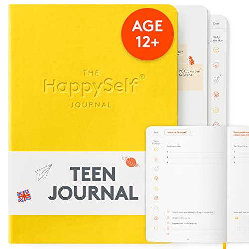 HappySelf The Teen Journal – Ein Tagebuch für Kinder ab 12 Jahren, um Glück und Achtsamkeit zu fördern, positive Gewohnheiten zu entwickeln und Angst zu reduzieren [Englische Ausgabe] von HappySelf