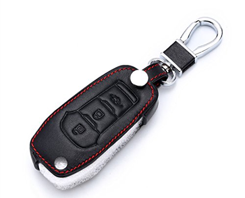 Happyit Leder Auto Schlüssel Fall Abdeckung Auto Schlüsselanhänger für Ford F-150 Mondeo Galaxy S-Max Explorer Ranger 2015 2016 2017 2018 3 Tasten Gefaltet Schlüssel Happyit Leder Auto Schlüssel Fall Abdeckung Auto Schlüsselanhänger für Ford F-150 Mondeo Galaxy S-Max Explorer Ranger 2015 2016 2017 2018 3 Tasten Gefaltet Schlüssel von Happyit