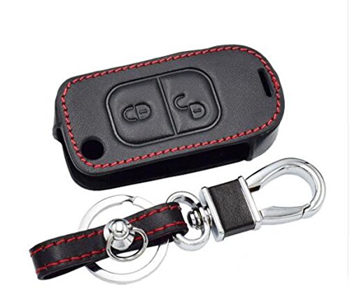 Happyit Leder Autoschlüssel Abdeckung Fall für Mercedes Benz E113 A C E S W168 W202 W203 2 Taste Fernbedienung Zubehör Happyit Leder Autoschlüssel Abdeckung Fall für Mercedes Benz E113 A C E S W168 W202 W203 2 Taste Fernbedienung Zubehör von Happyit