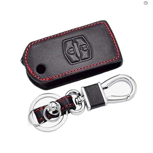 Happyit Leder Autoschlüssel Hülle Schlüsselanhänger für Mazda 2 3 6 CX5 CX-7 2 Tasten Fernbedienung Happyit Leder Autoschlüssel Hülle Schlüsselanhänger für Mazda 2 3 6 CX5 CX-7 2 Tasten Fernbedienung von Happyit