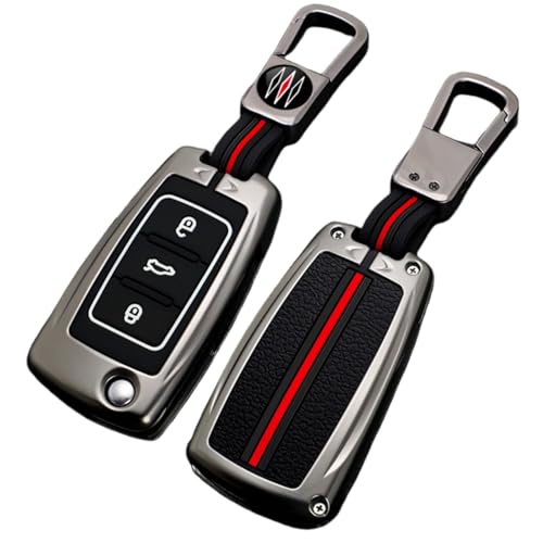 Happyit Zinklegierung + Silikon Autoschlüssel Hülle passend für Volkswagen VW Bora Beetle Tiguan Polo Passat B5 B6 MK5 6 Jetta Golf 6 3 Tasten FOB Schlüssel Schlüsselanhänger Zubehör (Matte Farbe) Happyit Zinklegierung + Silikon Autoschlüssel Hülle passend für Volkswagen VW Bora Beetle Tiguan Polo Passat B5 B6 MK5 6 Jetta Golf 6 3 Tasten FOB Schlüssel Schlüsselanhänger Zubehör (Matte Farbe) von Happyit