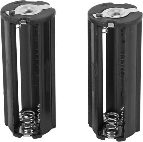 Happysnow 2 Stueck Schwarzer Batteriehalter Fuer 3 X 1,5 V AAA Batterien Taschenlampen Fackel von Happysnow